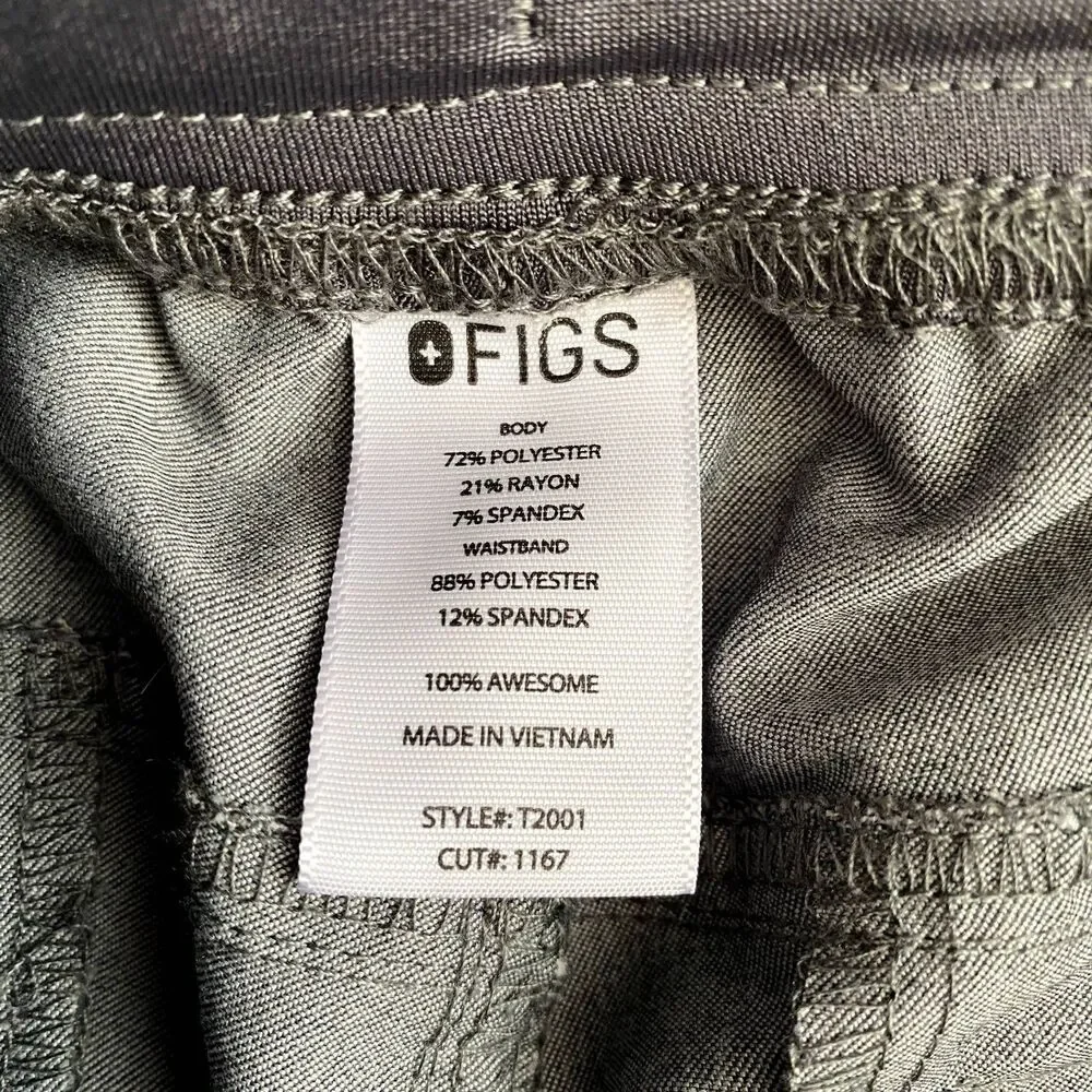 Figs Technical Collection Men's Axim Cargo Scrub Pants Charcoal‎ Gray Size XS